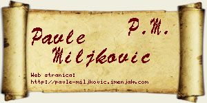 Pavle Miljković vizit kartica